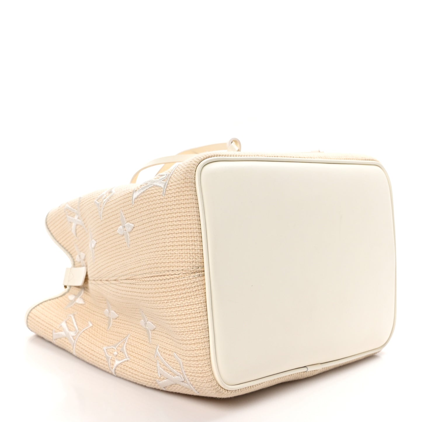 Cotton Monogram Embroidered Neonoe MM Beige White