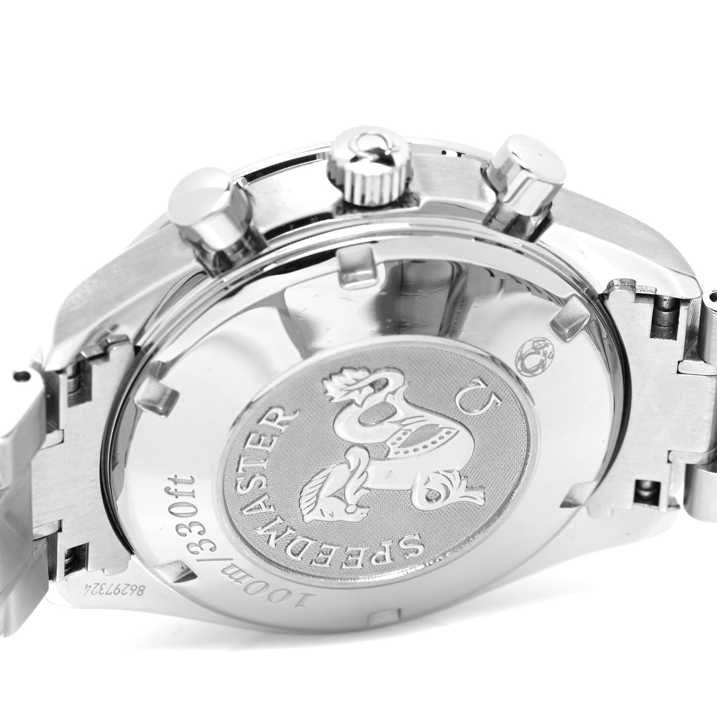 Stainless Steel 40mm Speedmaster Date Automatic Watch Black 3210.50