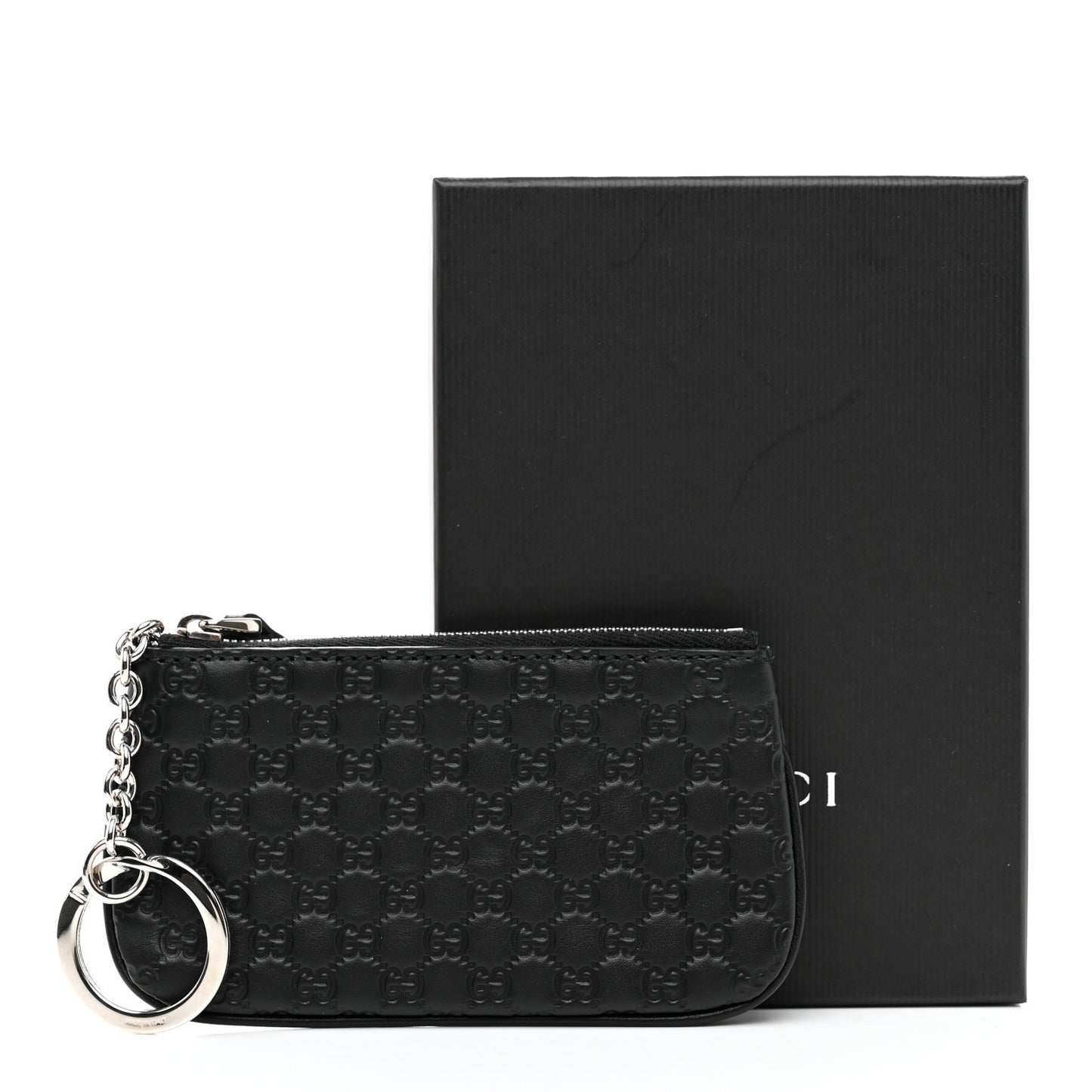 Microguccissima Key Ring Coin Case Black