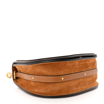 Chloe Calfskin Suede Medium Nile Bracelet Bag Caramel 4 of 12