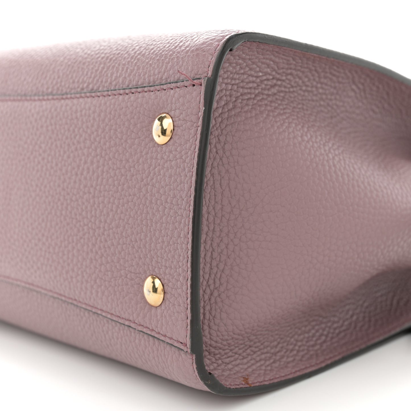 Grained Calfskin Double Handle Small Amy Tote Cinder Rose