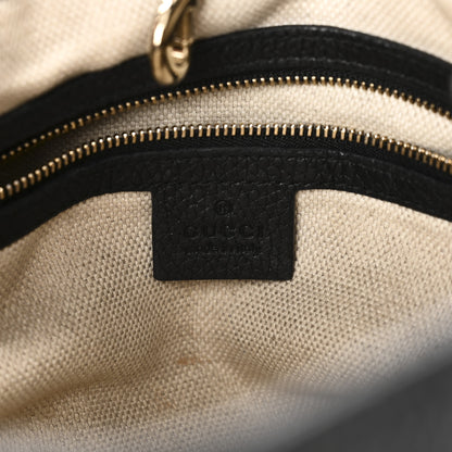 Gucci Pebbled Calfskin Medium Soho Chain Shoulder Bag Black 6 of 10