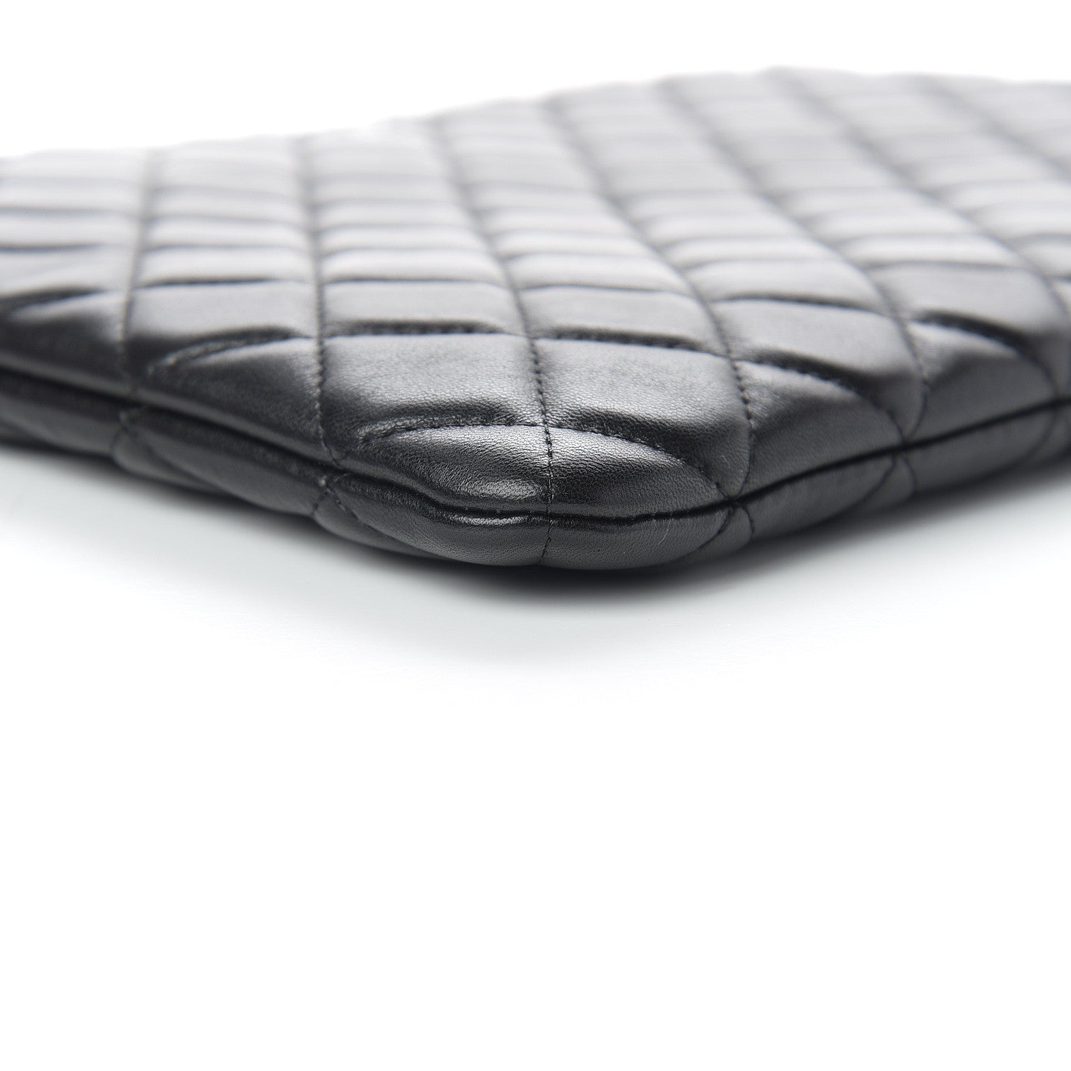 Chanel Lambskin Quilted Large Cosmetic Case Black 7 of 8