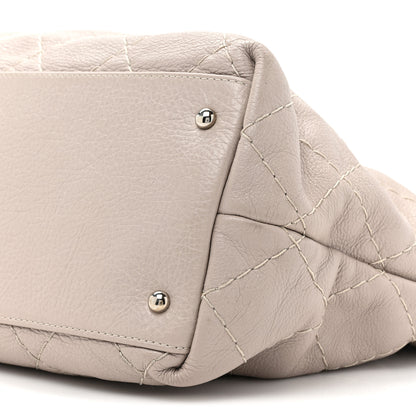 Chanel Glazed Calfskin Large On The Road Tote Beige 10 of 14