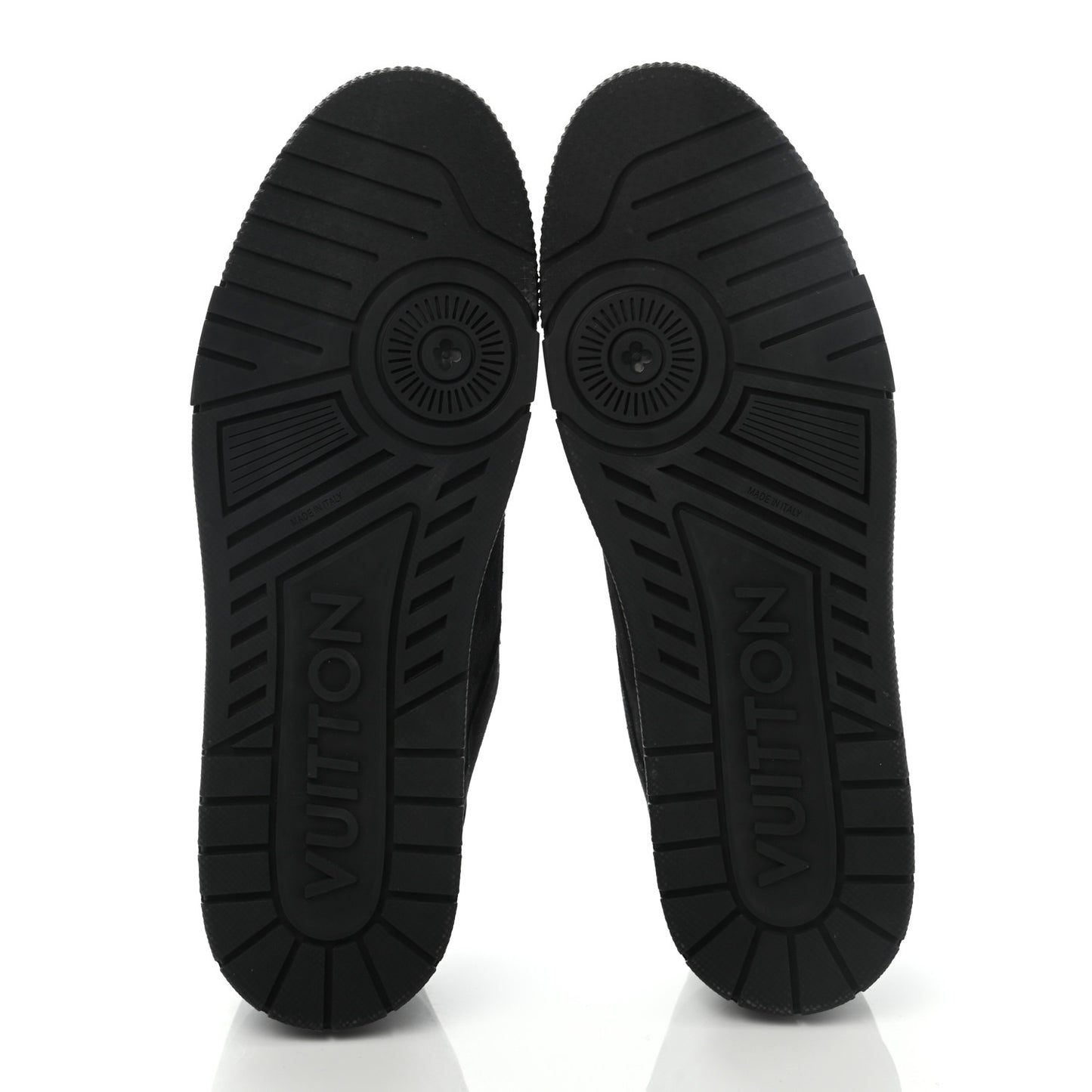 Suede Mens LV Trainer Sneakers 10 Black