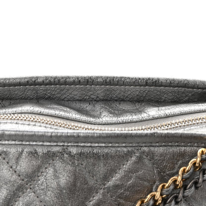 Chanel Metallic Aged Calfskin Quilted Large Gabrielle Hobo Silver 11 of 17