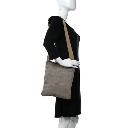 Prada Jacquard Logo Messenger Bag Corda Bruciato 2 of 10