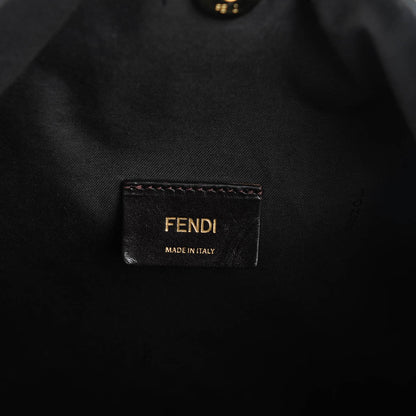 Fendi Zucca Vitello Elite Small Hobo Tobacco Castagna 6 of 7
