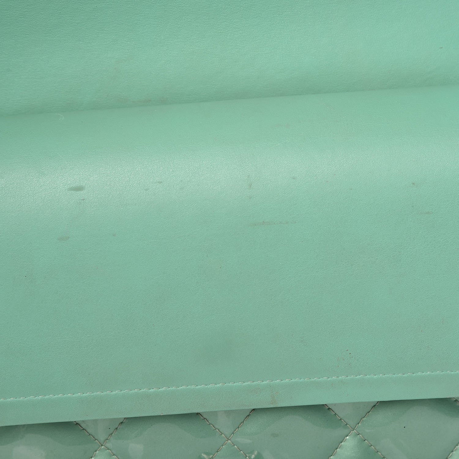 Chanel Patent Quilted Jumbo Double Flap Green 10 of 23