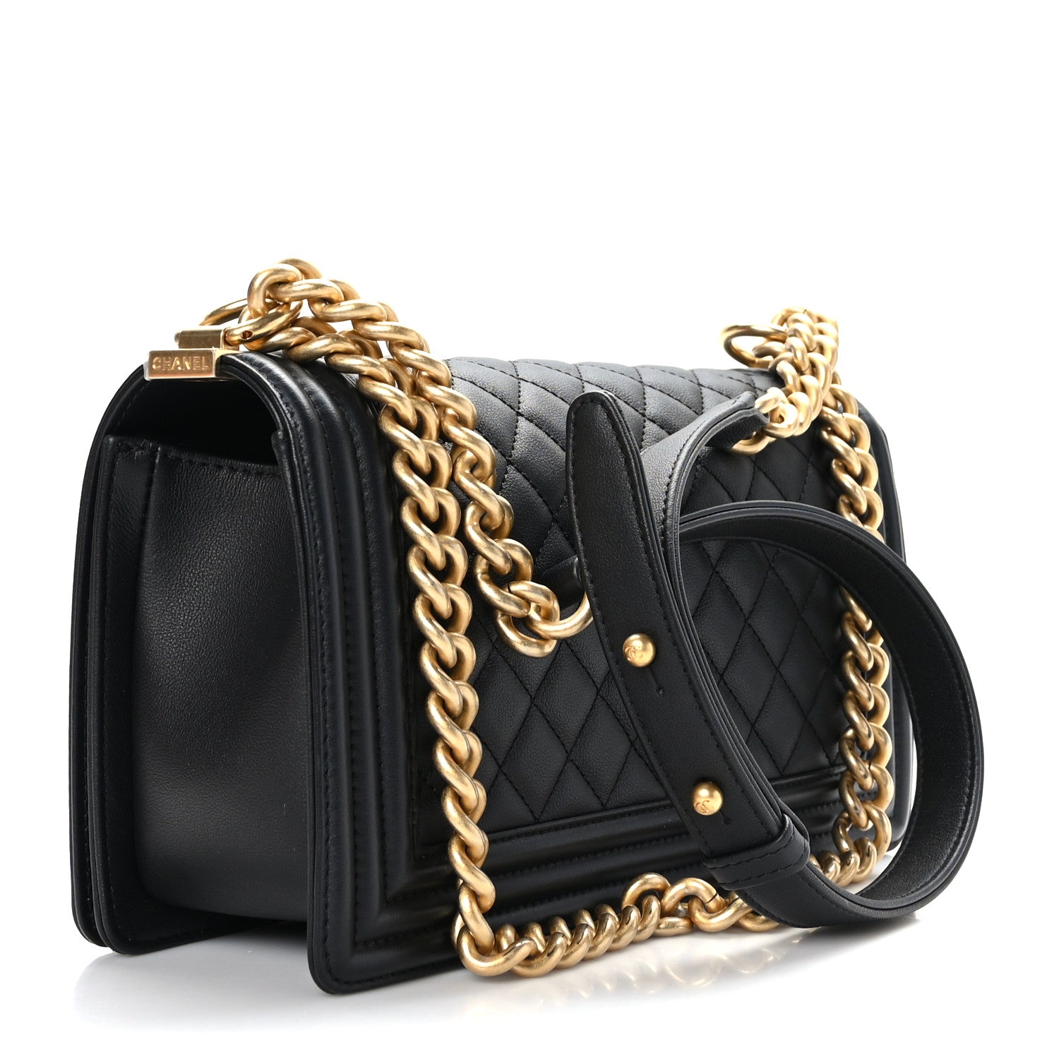 Chanel Calfskin Quilted Medium Boy Flap Black 3 of 10