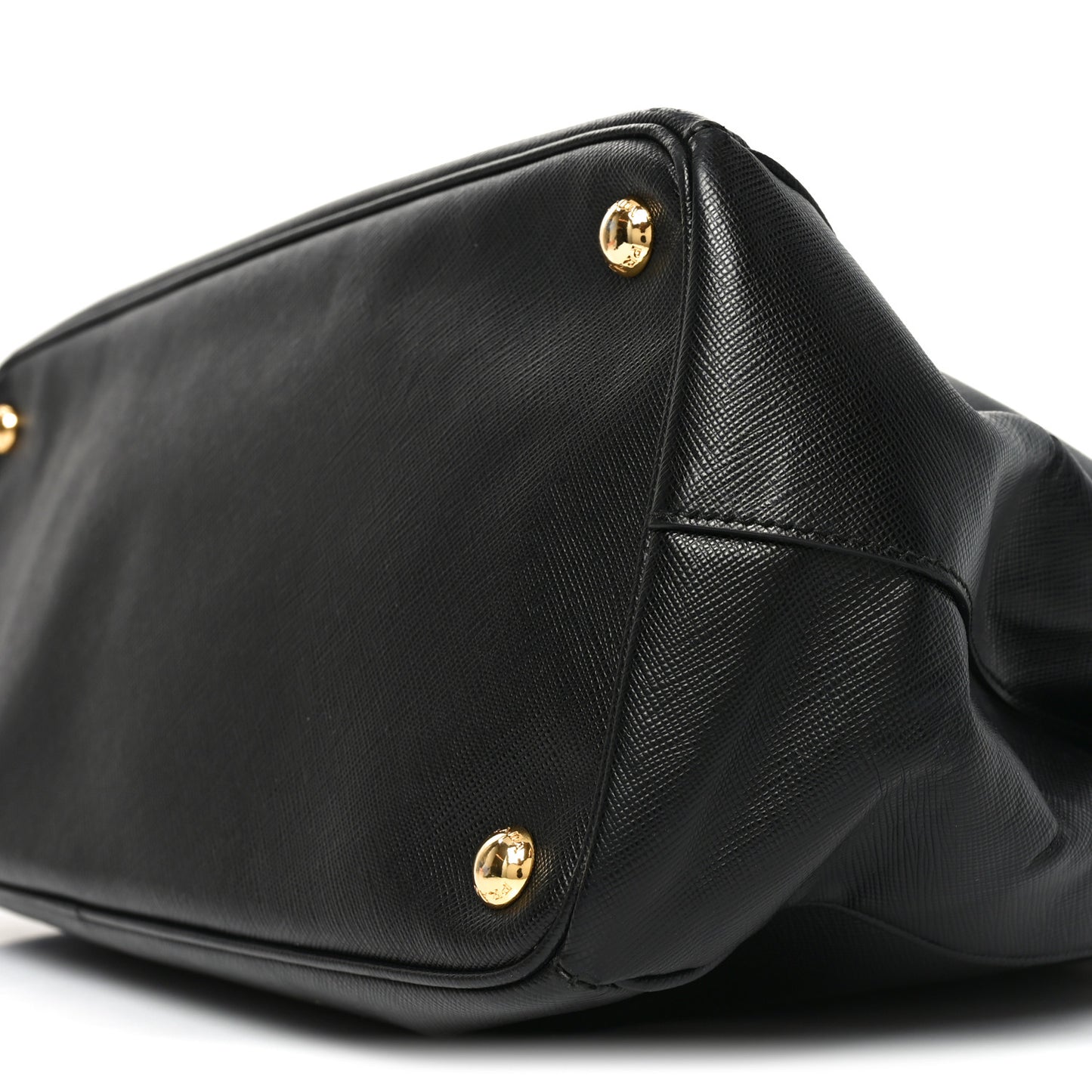Saffiano Lux Large Galleria Double Zip Tote Black