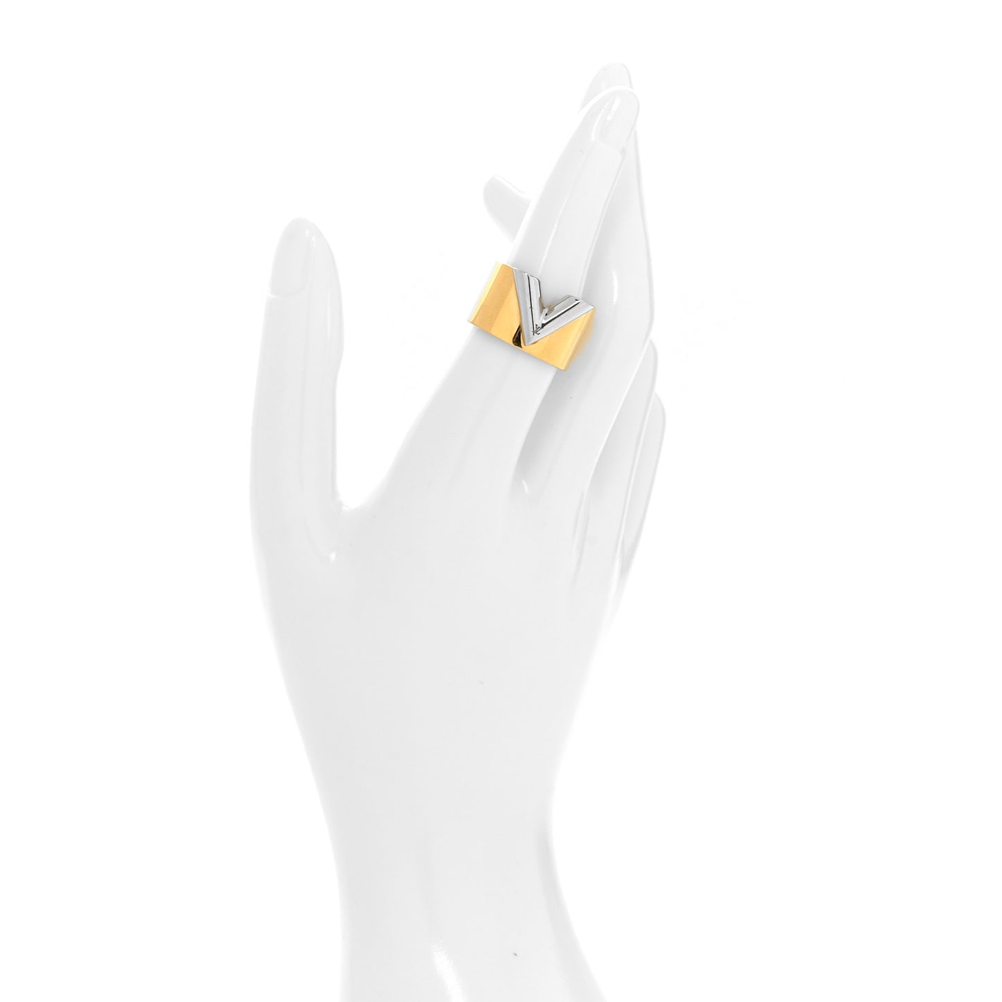 Brass Essential V Ring M Gold Silver
