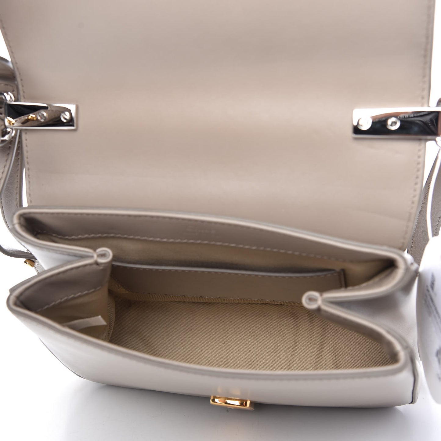 Calfskin Small C Double Carry Motty Grey