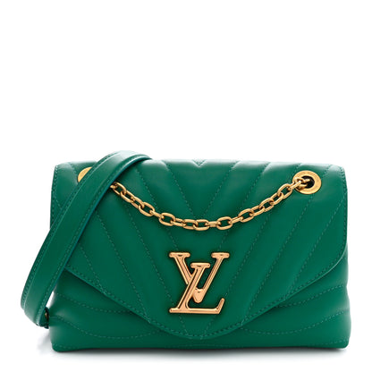 Louis Vuitton Calfskin New Wave Chain Bag MM NM Emerald 1 of 9