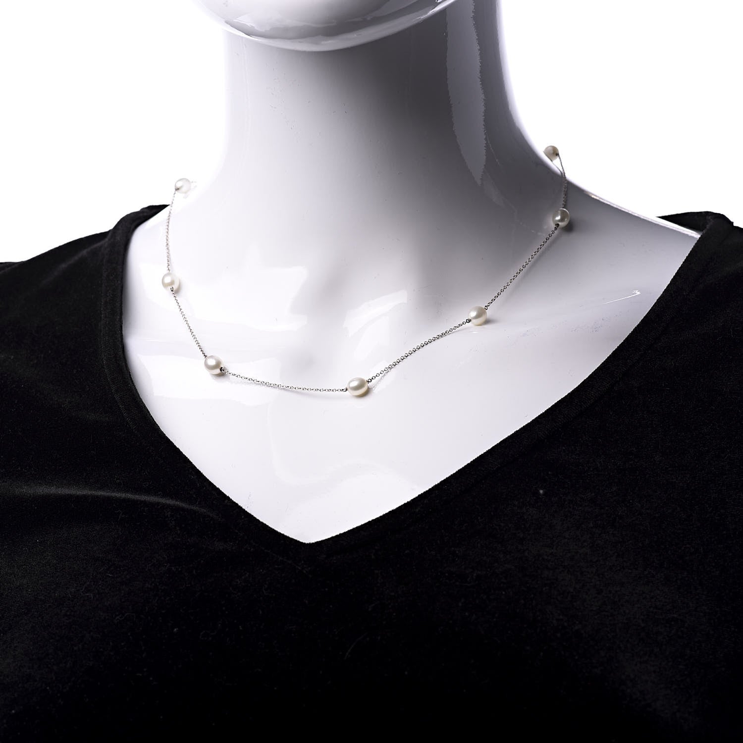 Tiffany Sterling Silver Pearl Elsa Peretti Pearls By The Yard Necklace 2 of 6