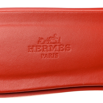 Hermes Calfskin Oran Sandals 40 Orange Capucine 6 of 9