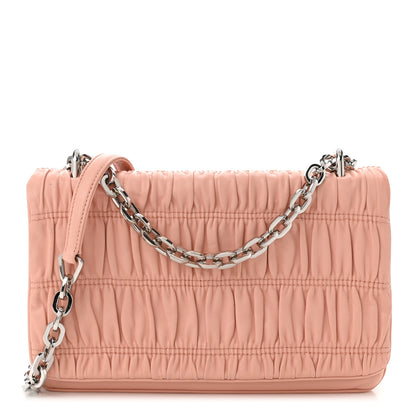 Prada Nappa Gaufre Chain Shoulder Bag Pesca 1 of 15