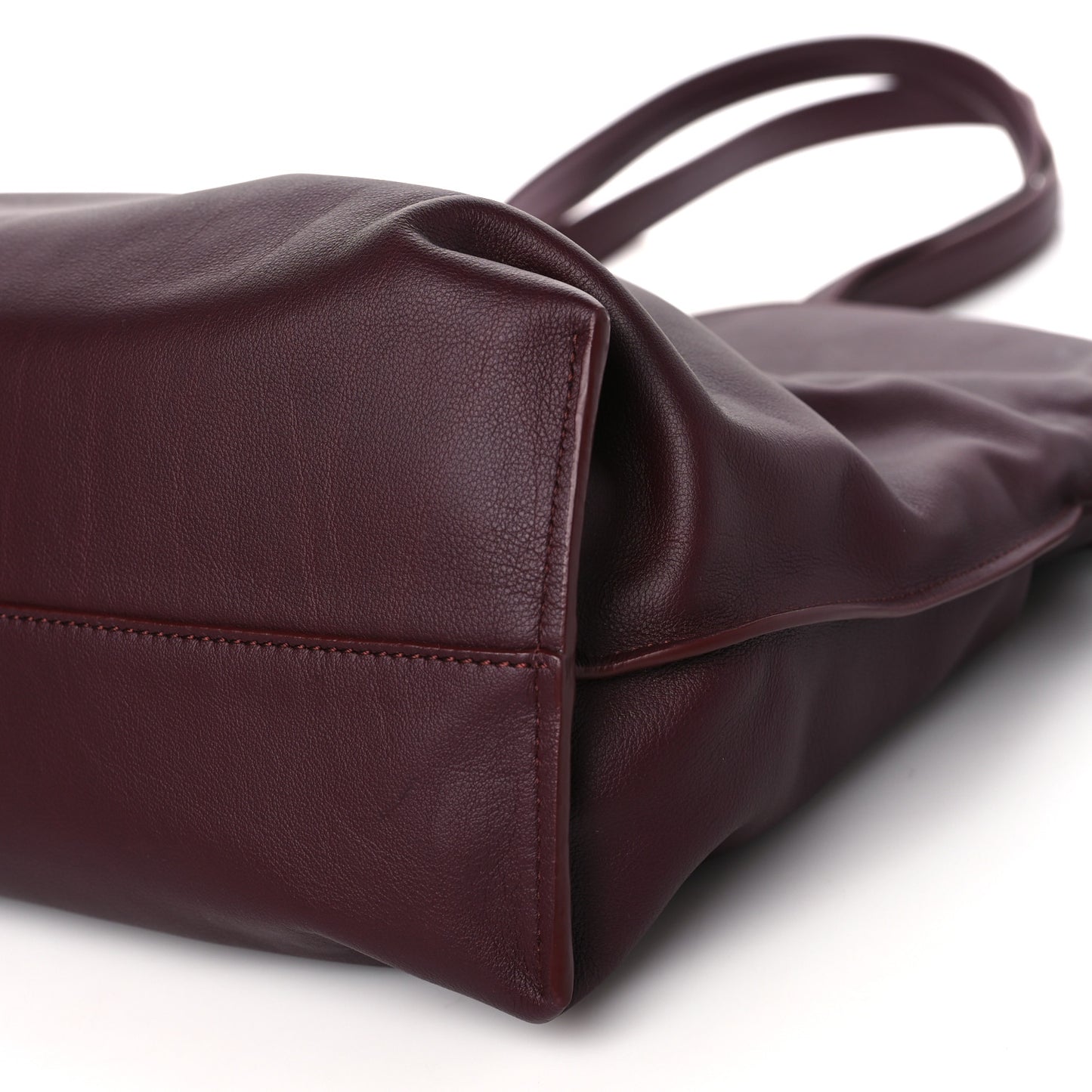 Calfskin Large Flamenco Knot Bag Dark Burgundy