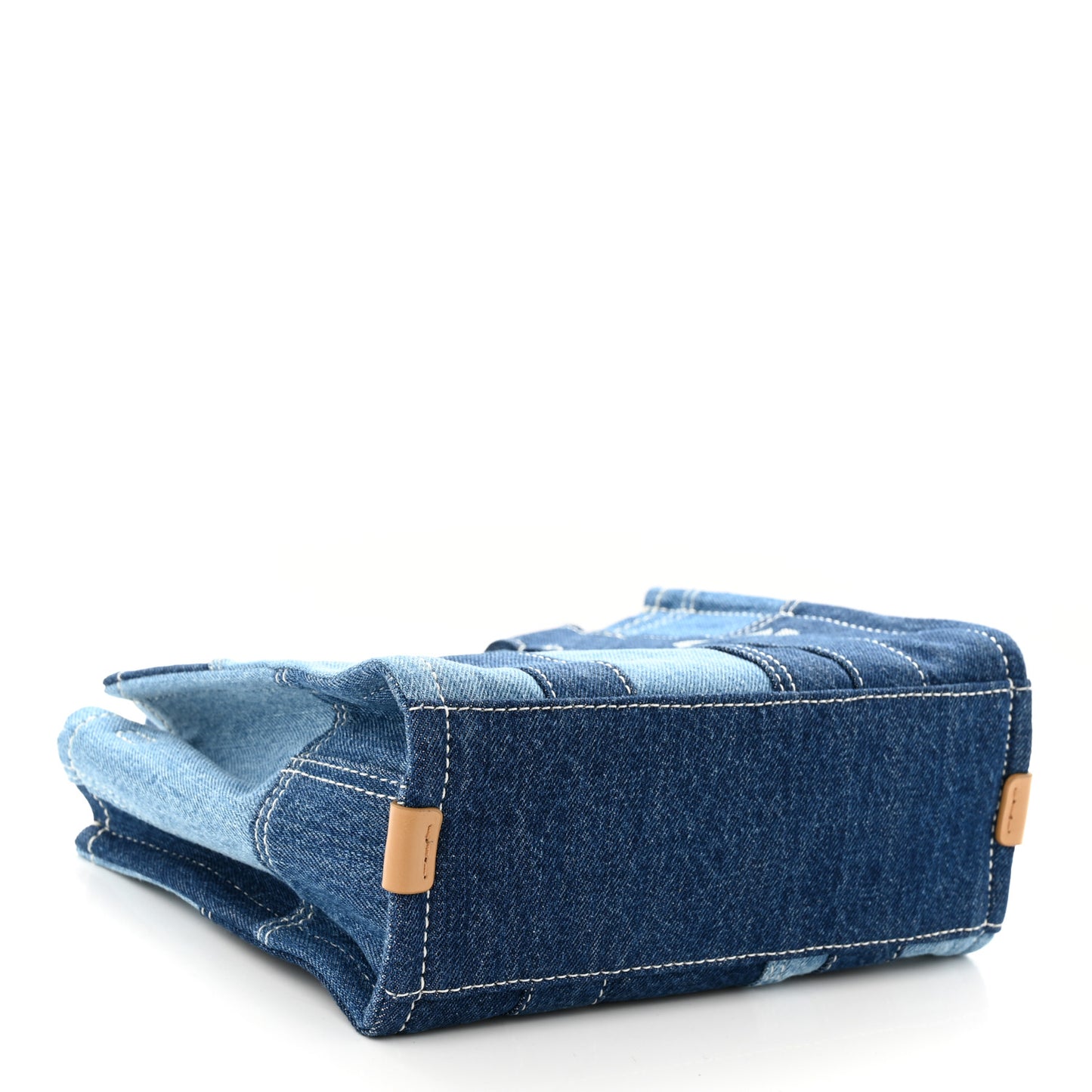 Denim Canvas Small Tote Bag Blue