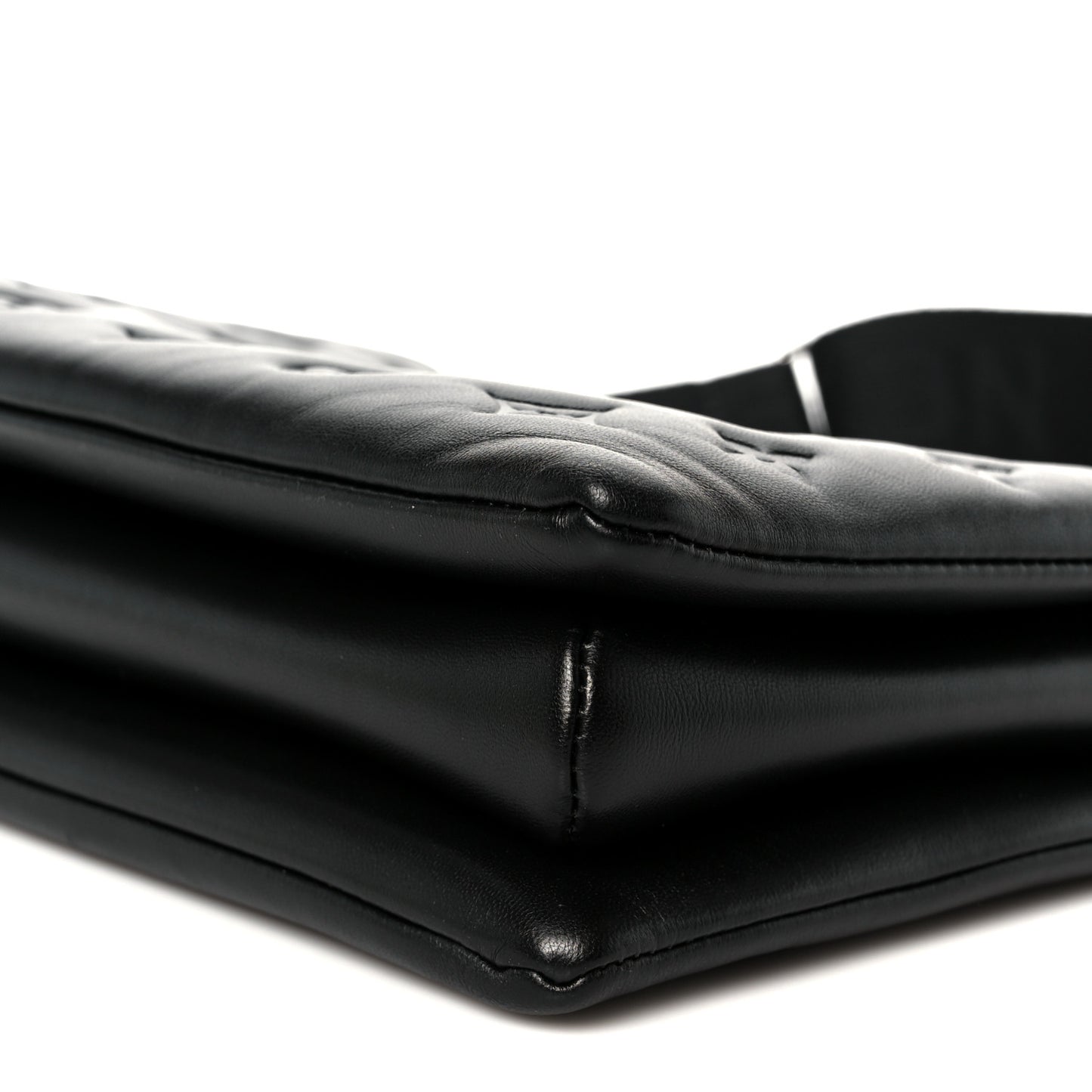 Lambskin Embossed Monogram Coussin PM Black