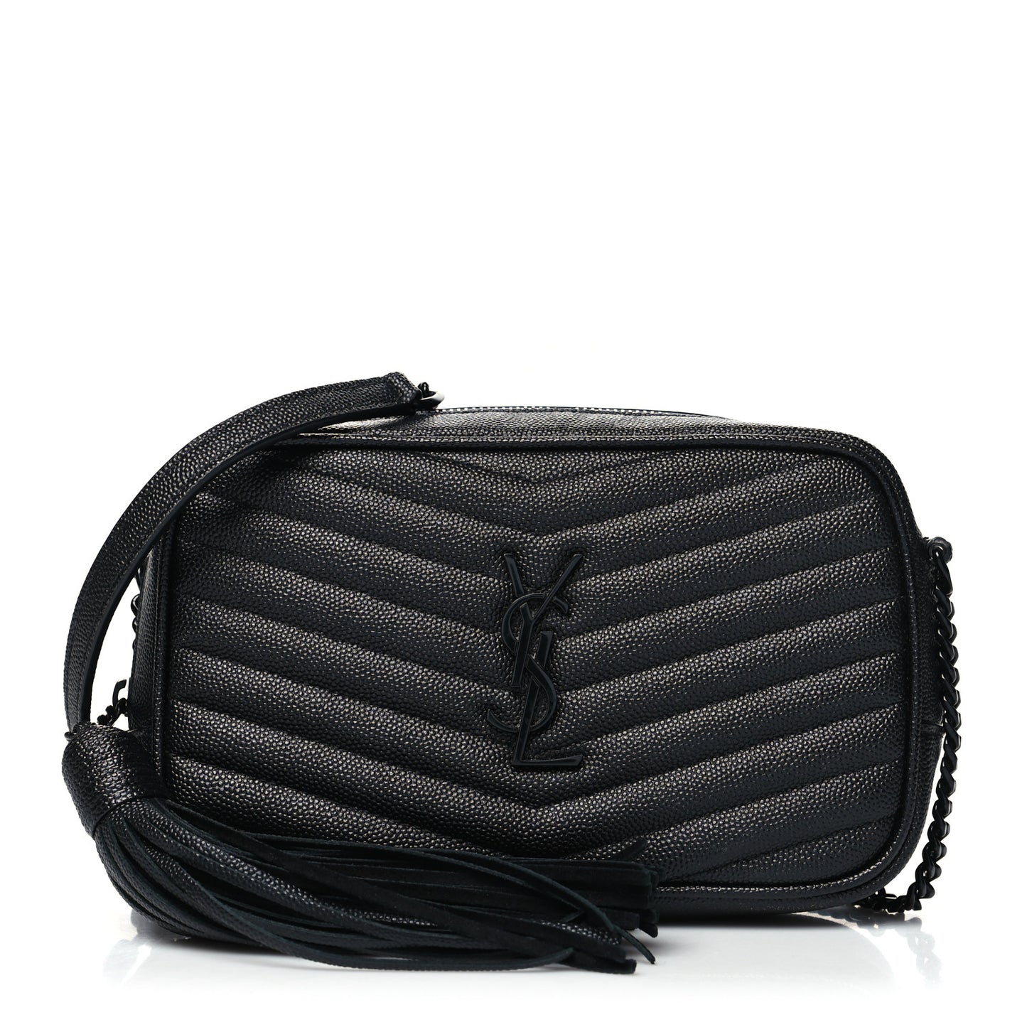 Grain De Poudre Matelasse Monogram Mini Lou Camera Bag Black