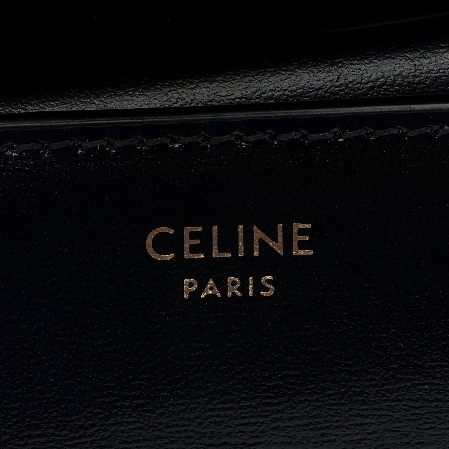 Celine Shiny Smooth Lambskin Small Triomphe Wallet Black 6 of 6