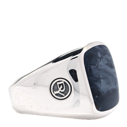 David Yurman Sterling Silver Pietersite Mens Cable Signet Ring 60 9 5 of 6