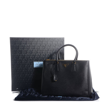 Prada Saffiano Lux Large Double Zip Tote Nero Black 4 of 12