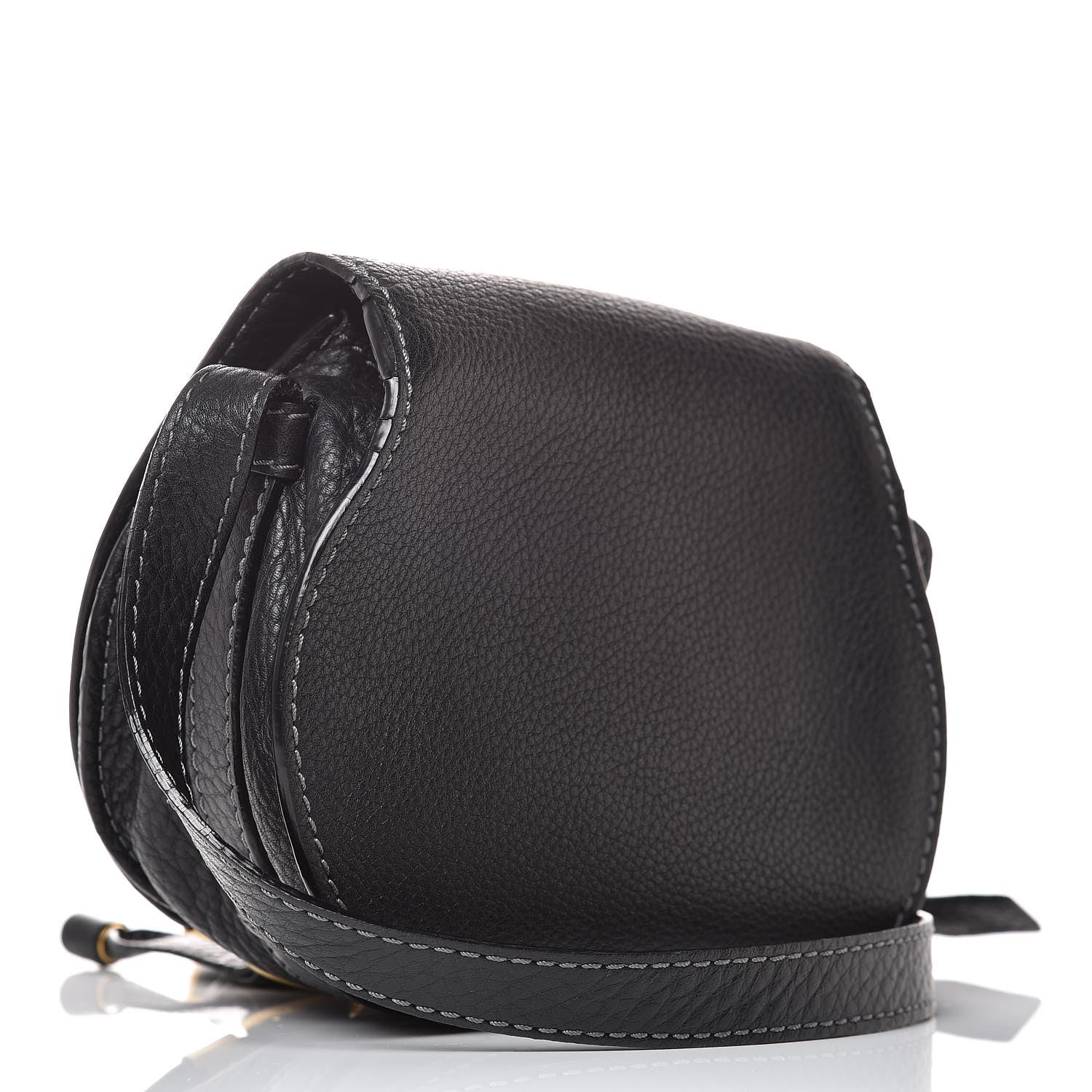 Chloe Calfskin Mini Marcie Round Crossbody Bag Black 3 of 12