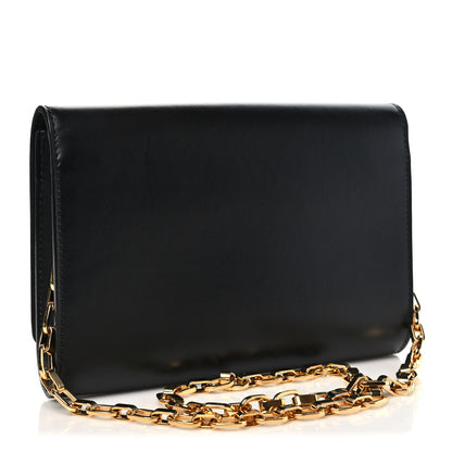 Louis Vuitton Calfskin Chain Louise GM Black 3 of 9