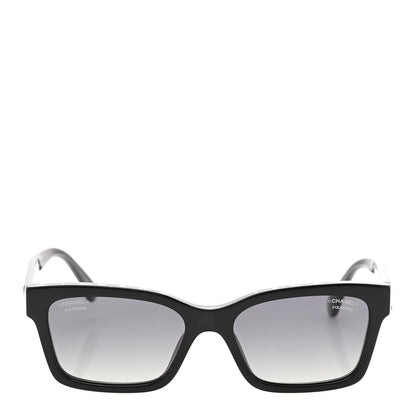 Chanel Acetate Polarized Square Sunglasses 5417 Black 2 of 8