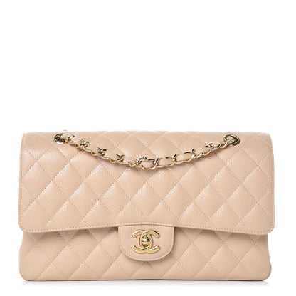 Chanel Caviar Quilted Medium Double Flap Beige Clair 1 of 8
