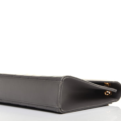 Saint Laurent Grain De Poudre Matelasse Chevron Large Monogram Satchel Earth 8 of 8