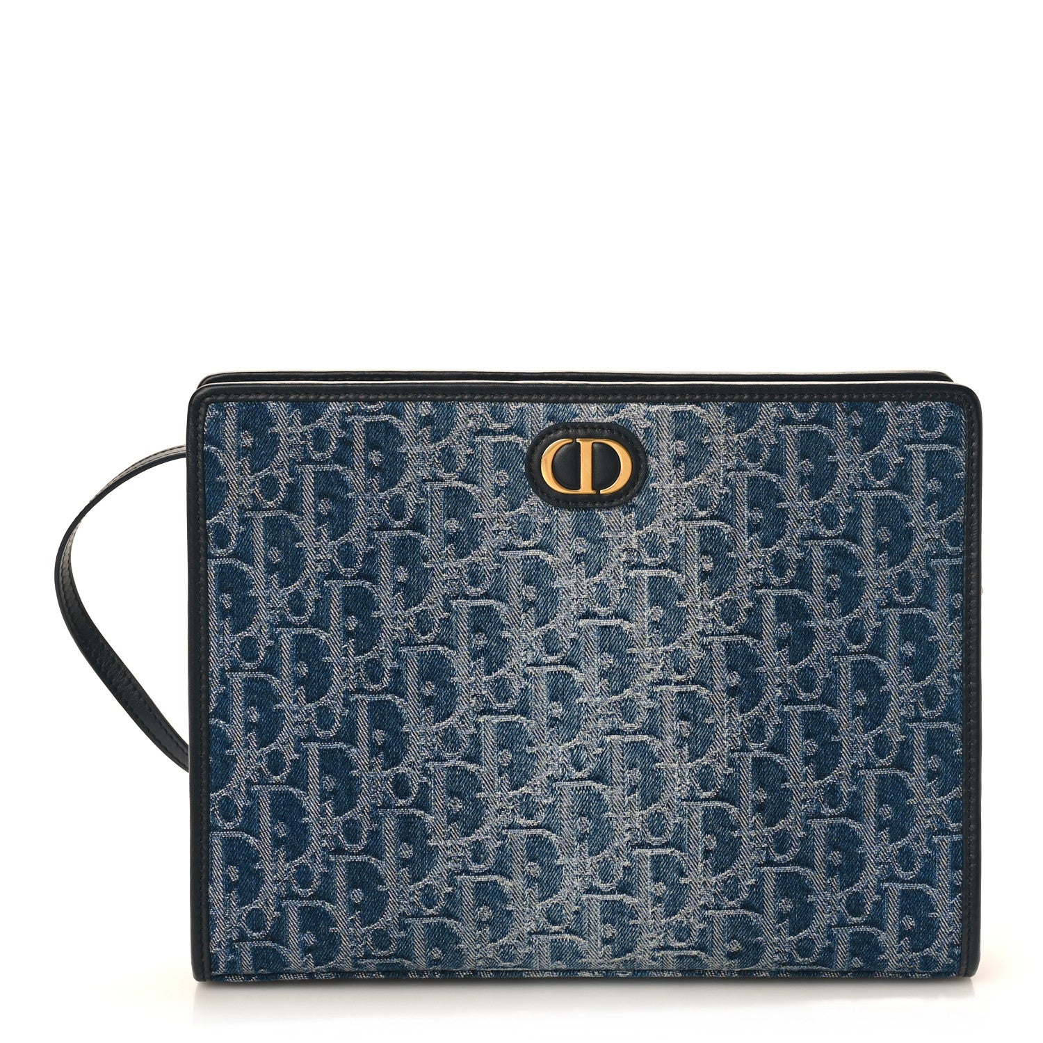 Christian Dior Denim Oblique 30 Montaigne Dea Pouch Blue 1523168