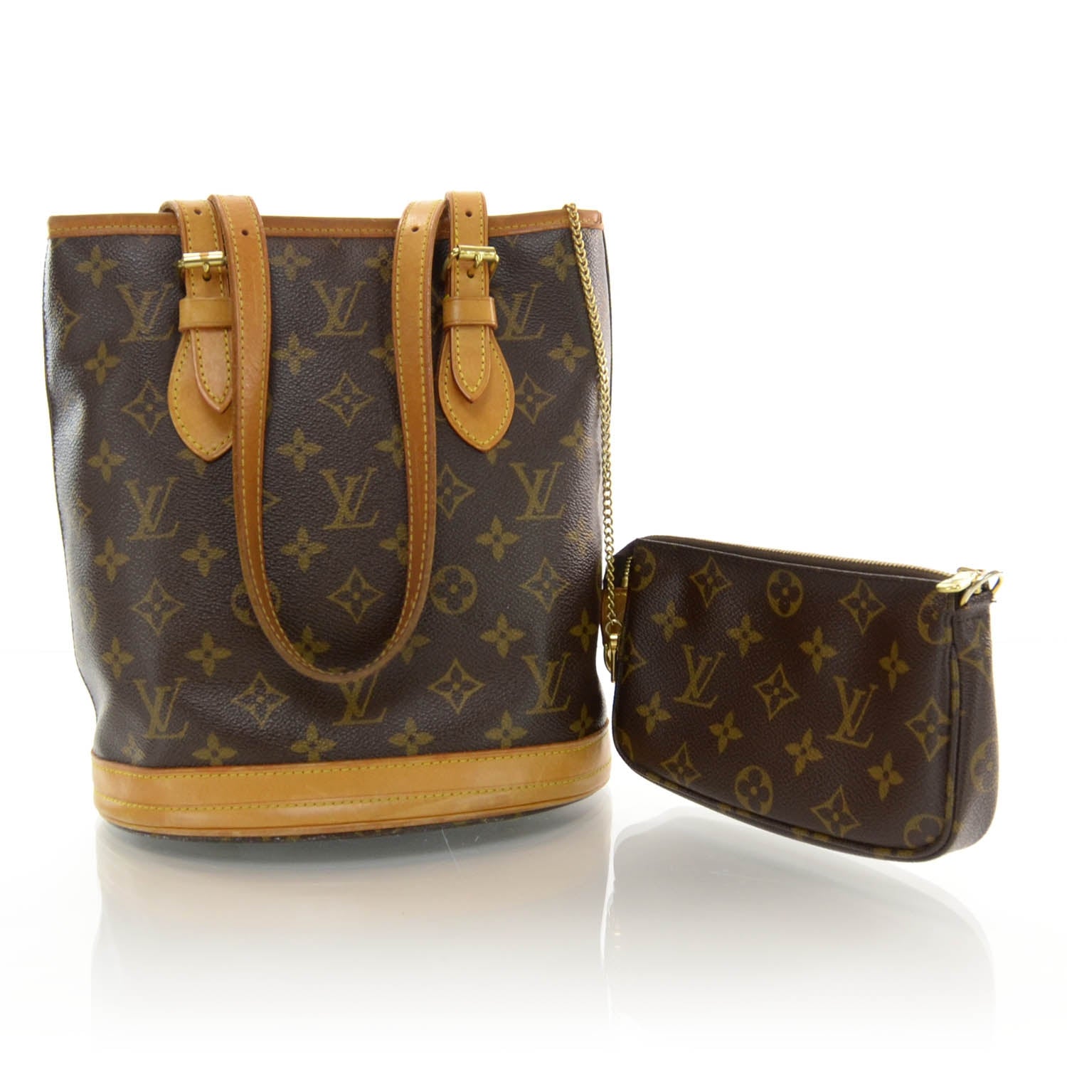 Louis Vuitton Monogram Petit Bucket 23 1 of 8