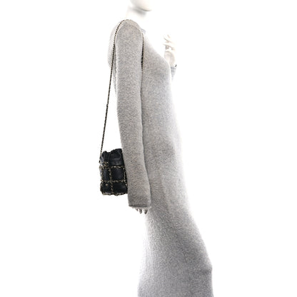 Chanel Lambskin Bucket Chain Drawstring Bag Black 2 of 10
