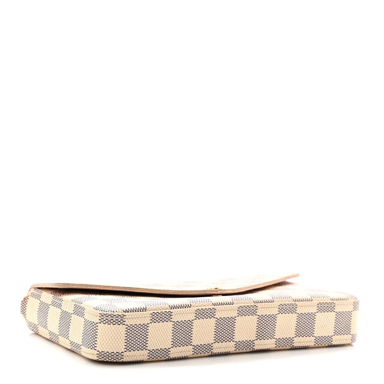 Louis Vuitton Damier Azur Pochette Felicie Chain Wallet Rose Ballerine 5 of 13