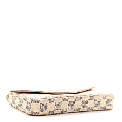 Louis Vuitton Damier Azur Pochette Felicie Chain Wallet Rose Ballerine 5 of 13