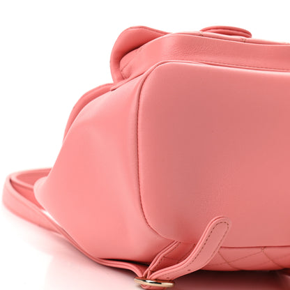 Chanel Lambskin Quilted Small Duma Drawstring Backpack Pink 9 of 10