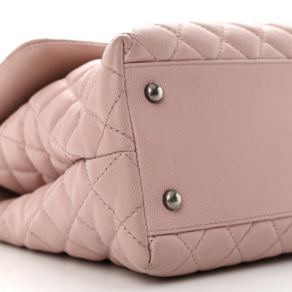 Chanel Caviar Quilted Medium Coco Handle Flap Light Pink 9 of 10