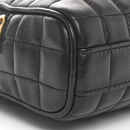 Saint Laurent Lambskin Carre Quilted Cassandre Mini Camera Bag Black 9 of 11