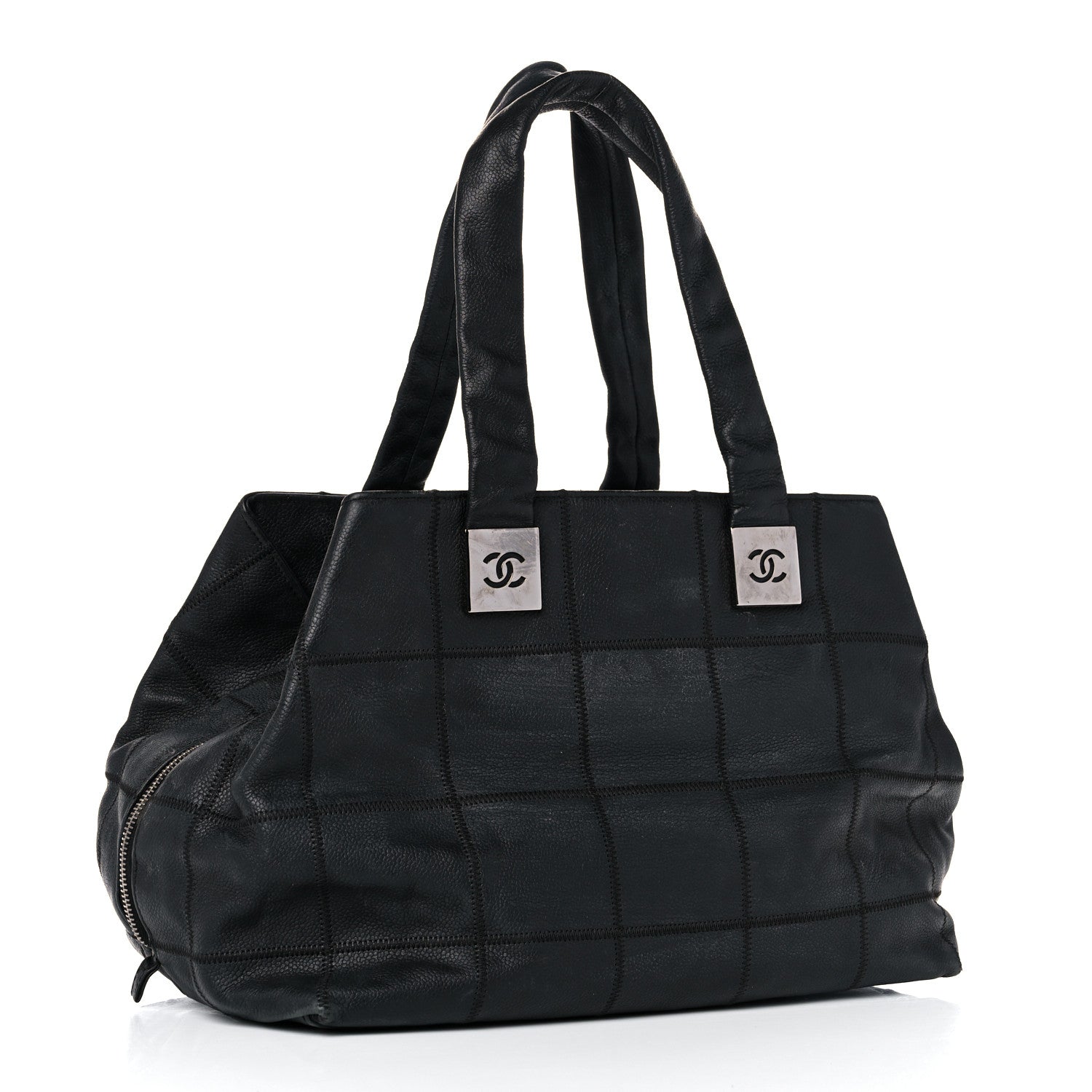 Chanel Caviar Square Stitched Tote Black 2 of 23