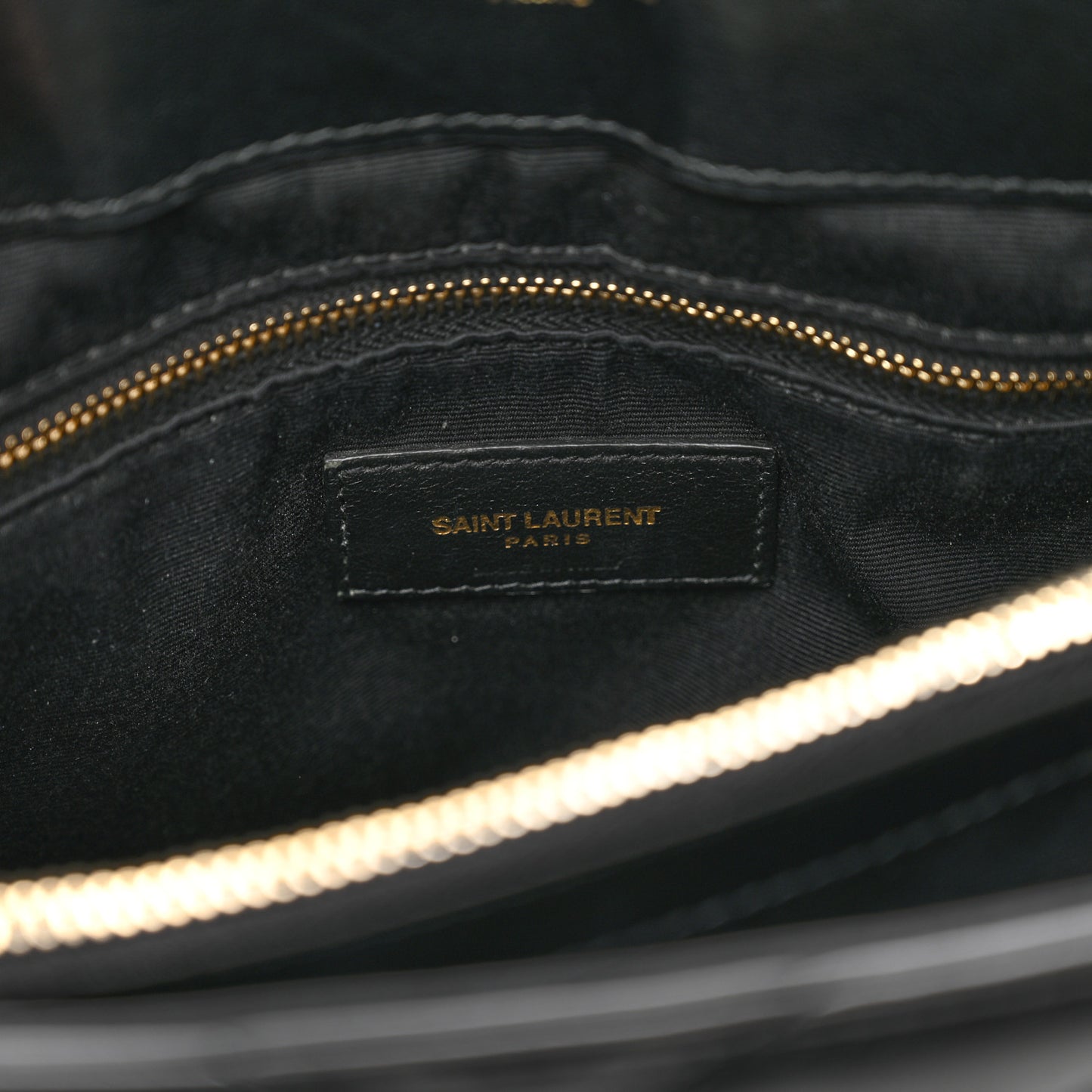 Calfskin Y Quilted Monogram Medium Loulou Chain Satchel Black