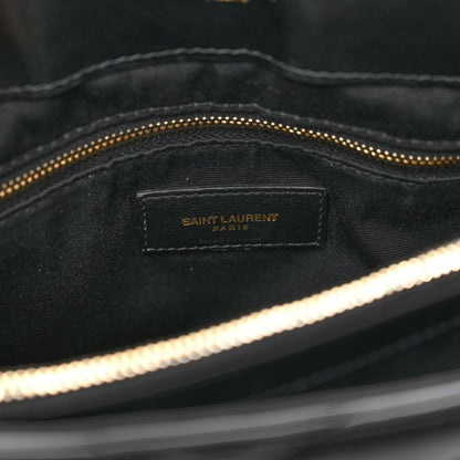 Saint Laurent Calfskin Y Quilted Monogram Medium Loulou Chain Satchel Black 6 of 10