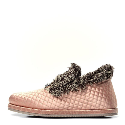 Gucci Satin Quilted Womens Fria Horsebit Loafers 37 Apricot Beige 1 of 11