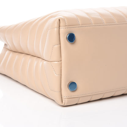 Saint Laurent Calfskin Y Quilted Monogram Large Loulou Shopper Nude Powder 9 of 12