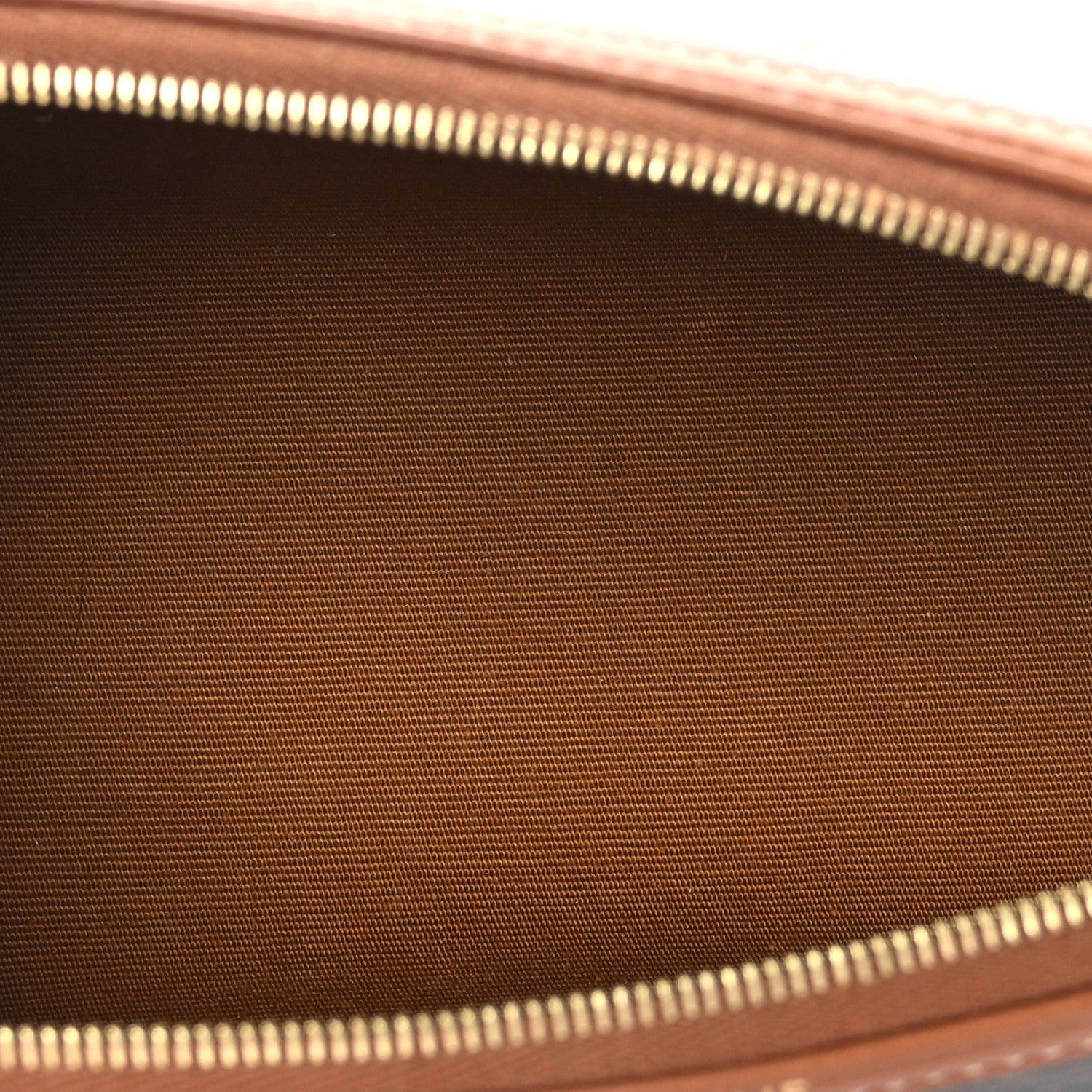 Celine Triomphe Canvas Lambskin Clutch On Chain Tan 5 of 10