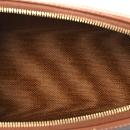 Celine Triomphe Canvas Lambskin Clutch On Chain Tan 5 of 10