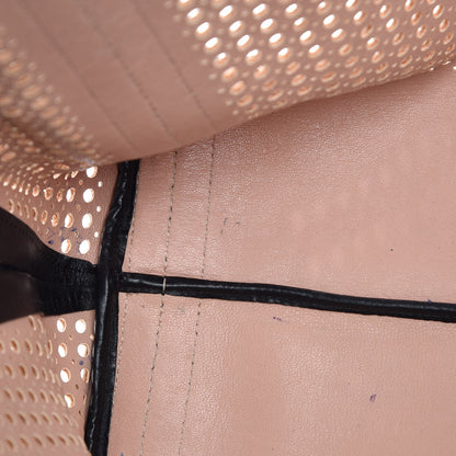 Chloe Sheepskin Perforated Alison East West Tote Tan Black 13 of 18