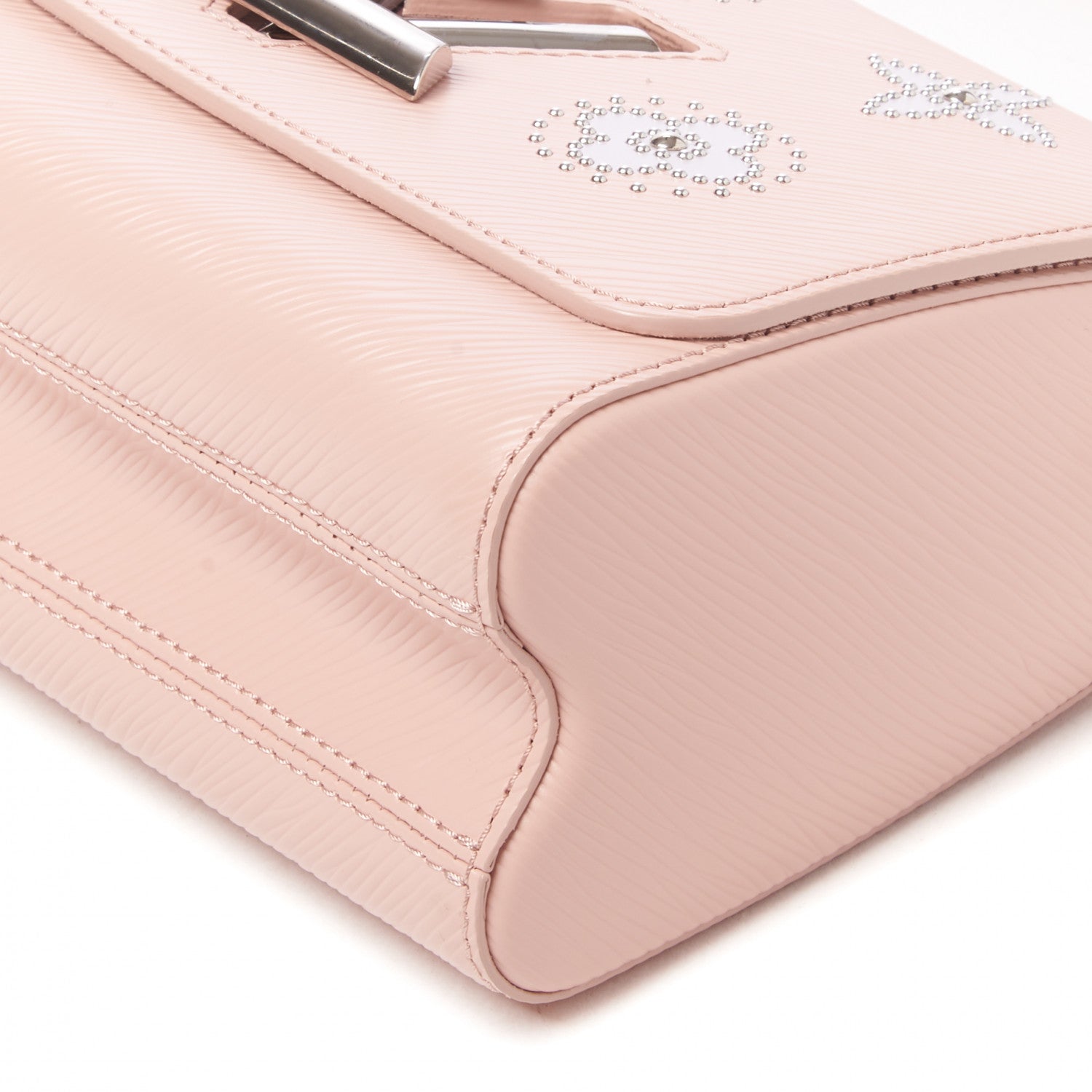 Louis Vuitton Epi Mechanical Flowers Twist Shoulder Bag MM Rose Ballerine 4 of 8
